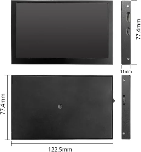 Vista 6 de 5 pulgadas WSVGA 1024 * 600 pantalla de alto píxel 100% SRGB sin panel táctil HDMI módulo compatible para Raspberry PI 3/3B/3B+/4/4B naranja pi