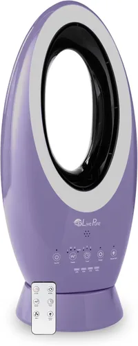 Vista 13 de LivePure Ventilador recargable para interiores y exteriores, verde azulado