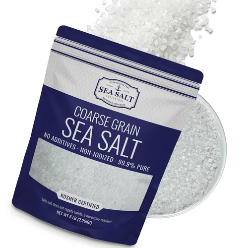 Vista 9 de Sea Salt Superstore Sal marina gruesa para recambio de molinillo, grano grueso kosher, sal baja sin refinar no yodada para cocinar, rica