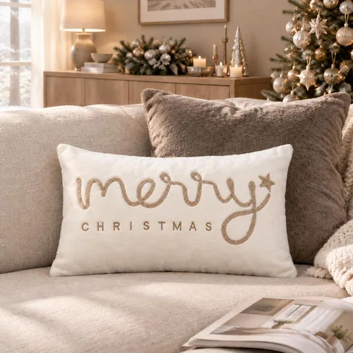 Vista 7 de Fundas de almohada navideñas de gatos lindos de 18 x 18 pulgadas, fundas de almohada bordadas de Navidad, decoraciones de Navidad, almohadas Gatos