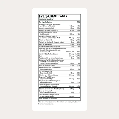 Vista 2 de THORNE - Nutrientes básicos 2/día - Multivitamínico diario integral con biodisponibilidad óptima - Fórmula de vitaminas y minerales - Sin gluten