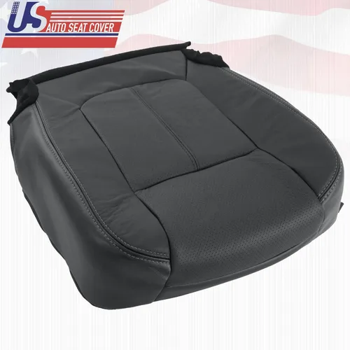Vista 2 de Funda de asiento de piel perforada para Ford F350 Lariat 2011 – 2016, color negro