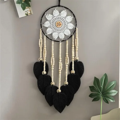 Vista 3 de Atrapasueños para colgar macramé, tapiz bohemio para pared, tapiz hecho a mano, decoración de pared para el hogar, frontón de pared de 10 x 30