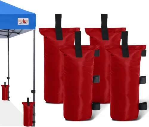 Vista 18 de ABCCANOPY - Juego de anclaje de 4 bolsas de arena de 112 libras para toldos desplegables para exteriores