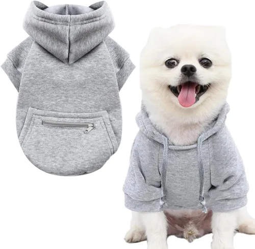 Vista 13 de Jecikelon Abrigo de Clima Frío para Mascotas Perro con Bolsillo Sudadera de Invierno para Perro Ropa Cálida para Cachorros para Perros Pequeños Ropa