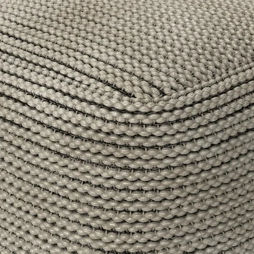 Vista 5 de SIMPLIHOME Eastmont - Puf cuadrado de 18 pulgadas de ancho, tejido a mano de poliéster PET en color crema, taburete bohemio para interiores