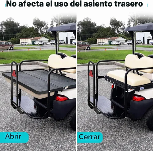 Vista 6 de 10L0L Barra de seguridad trasera universal para carrito de golf con reflector triangular Compatible con Yamaha Club Car EZGO (2+2) /(4+2) Carrito