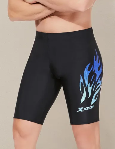 Vista 7 de KANAV Traje de baño deportivo para hombre, traje de baño de compresión, pantalones cortos de natación de resistencia, entrenamiento de carreras