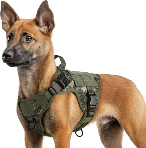 Vista 47 de rabbitgoo - Arnés táctico para perros pequeños, arnés resistente para mascotas con asa, chaleco de servicio sin tirones para razas pequeñas, chaleco