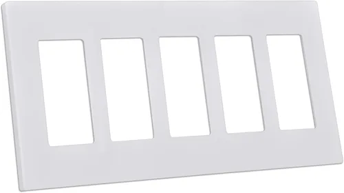 Vista 31 de CML Placa de Pared Decorativa Negra de 4 Posiciones Sin Tornillos, Paquete de 4 Placas de Interruptor de Luz y Cubierta Frontal para Receptáculo