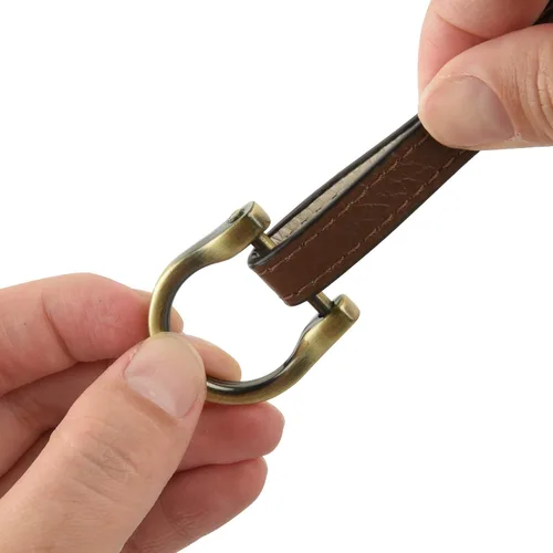 Vista 5 de 6 anillos en D de 3/4 pulgadas en forma de herradura en forma de U, anillos D de tornillo en forma de U, anillo en D de semicírculo para bricolaje