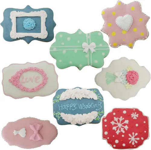 Vista 4 de Comais Juego de cortadores de galletas con forma de marco de placa de lujo
