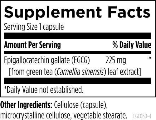 Vista 3 de Designs for Health EGCg - Extracto de té verde descafeinado (225 mg) + suplemento antioxidante de polifenoles, píldoras de té verde vegano sin OMG