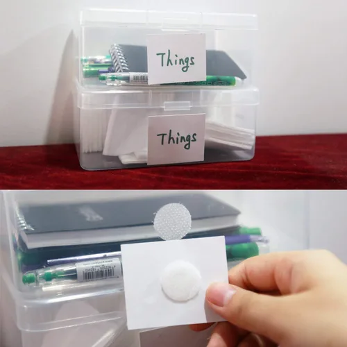 Vista 6 de Vkey - Gancho de velcro en forma de moneda, 20 mm de diámetro, puntos autoadhesivos (juego de 500 pares)