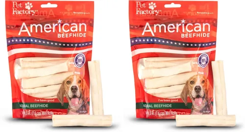 Vista 11 de Pet Factory American Beefhide - Mini rollos de golosinas masticables para perros de 3 a 3.5 pulgadas, sabor a pollo, 14 unidades/1 paquete