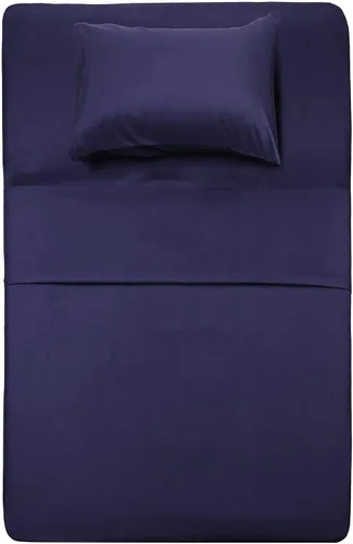 Vista 39 de Juego de sábanas de diseño estampado clásico - Juegos de sábanas con bolsillo profundo ultra suave y transpirable., Microfibra, Celeste (Baby Blue)