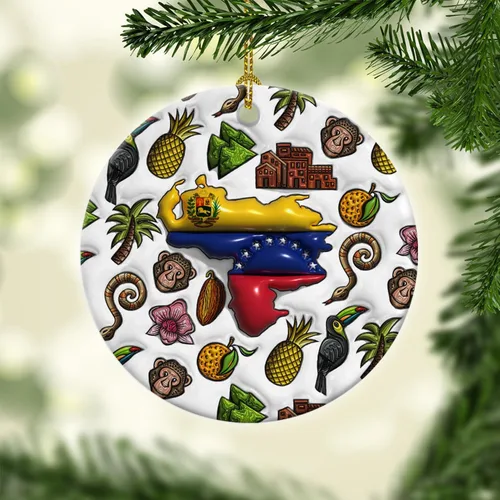 Vista 84 de Lotacy Bandera argentina argentina de Navidad de cerámica 2D impresa adorno con símbolos, decoración del hogar argentina regalos para hombres