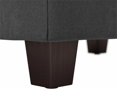 Vista 8 de Bush Home Otomana con almacenamiento, reposapiés para sala de estar con tapicería de tela apta para mascotas, moderna, colección Stockton, espiga