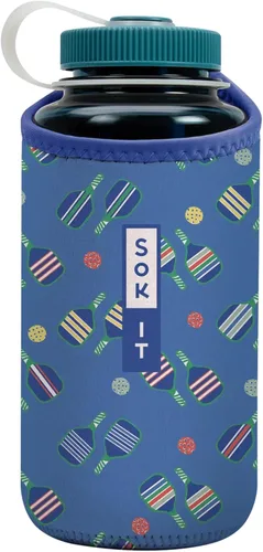 Vista 56 de Sok It BotlSok Funda para botella de agua con cubierta de neopreno aislante (Floral abstracto, se ajusta a CamelBak o Nalgene de 12 onzas)