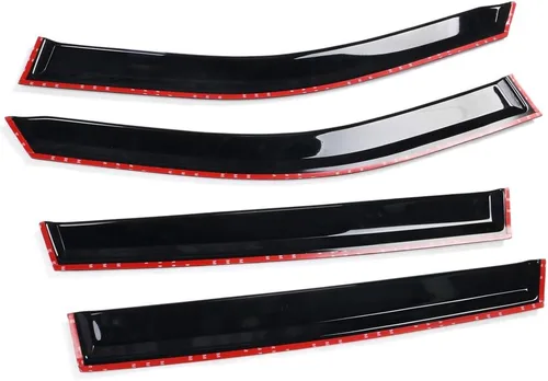 Vista 5 de IKON MOTORSPORTS, Visera adhesiva para ventana compatible con Toyota RAV4 2019-2025, humo oscuro acrílico, 4 unidades, protección contra la lluvia