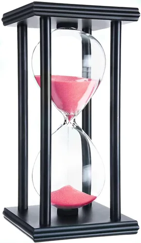 Vista 8 de hourglas - Temporizador de arena de 30/60 minutos, decoración de escritorio, reloj de arena, ampulheta