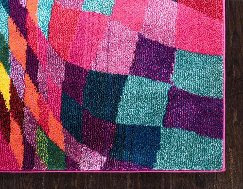 Vista 8 de Unique Loom Estrella Collection - Alfombra geométrica, abstracta, colorida, moderna, ecléctica, 3 pies 3 pulgadas x 5 pies 3 pulgadas, multicolor