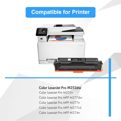 Vista 2 de 201X Cartucho de tóner negro de alto rendimiento para HP MFP LaserJet M277dw M252dw