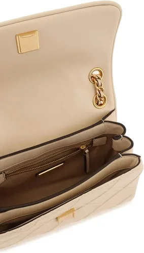Vista 2 de Tory Burch Fleming - Bolso de hombro convertible suave para mujer, color crema, Marfil