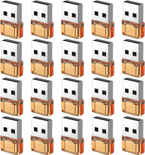 Vista 11 de Adaptador USB-A a USB-C paquete de 5 unidades, convertidor cargador USBC hembra a A macho, convertidor USB a USBC para iPhone 15 Plus Pro Max/Apple