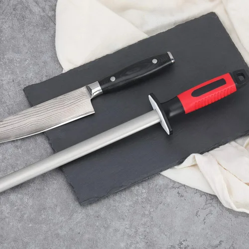 Vista 4 de DMD Afilador de varillas de cerámica de diamante de 12 pulgadas para cocina, hogar y jefe, afilador de cerámica. Buen accesorio de cocina