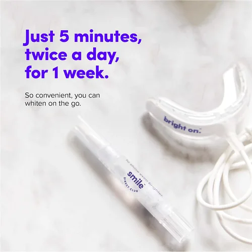 Vista 4 de SmileDirectClub Kit de blanqueamiento dental con luz LED, paquete de 9 bolígrafos de gel, peróxido de hidrógeno de fuerza profesional, sin dolor