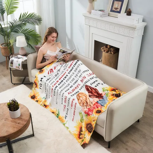 Vista 2 de Manta de franela ultrasuave para mujer, con texto en inglés «To My Bestie», para hermanas, niñas, mejores amigas para sofá, cama, regalo de amistad