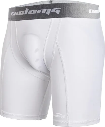 Vista 13 de COOLOMG Paquete de 2 pantalones cortos de compresión para niños con Negro
