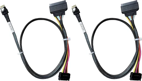 Vista 8 de Adaptador PCIe Gen4 de 4X a 4X a 4.5 pulgadas, cable 68P con alimentación, 29.5 in