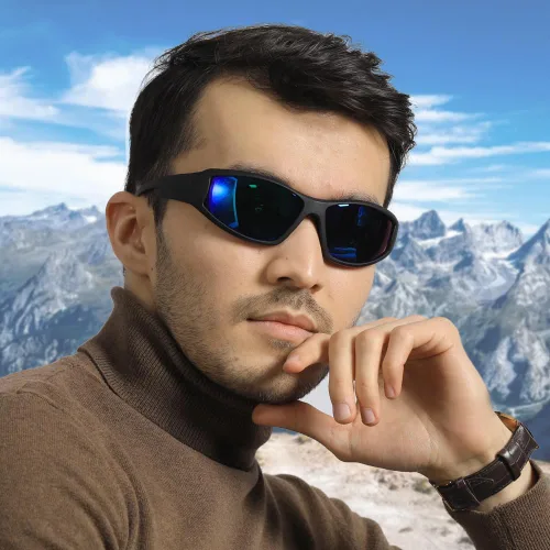 Vista 7 de LUFF UV400 Outdoor Riding Sunglasses for Men, Protects Your Eyes from Glare Verde