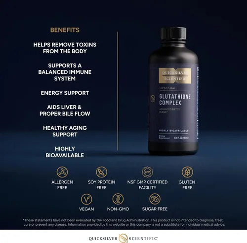 Vista 4 de Quicksilver Scientific Complejo de glutatión – Suplemento antioxidante de absorción superior con glutatión líquido y cardo mariano – Complejo
