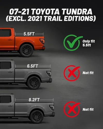 Vista 2 de WOLFBOX Cubierta tonneau retráctil eléctrica para Toyota Tundra 2007-2021