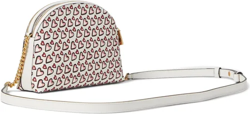 Vista 2 de Kate Spade New York Morgan - Bolso cruzado de domo con estampado de corazón de San Valentín