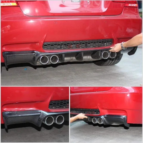 Vista 3 de Difusor trasero de fibra de carbono M3 para BMW M3 E92 E93 2Door 2008-2013 Piezas personalizadas Cubierta de parachoques de labio inferior Spoiler