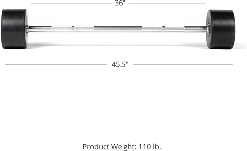 Vista 2 de Titan Fitness Barbells & Fitness Barbells rectos de goma fijas
