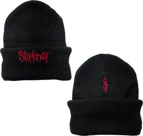Vista 2 de Slipknot - Gorro unisex con máscara logotipo, Negro