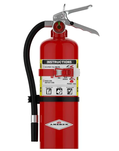 Vista 2 de Amerex 3-A:40-B:C 5 lbs. Extintor químico seco ABC
