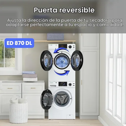 Vista 7 de Juego de lavandería Equator 18 Lbs Lavadora 1.9cf+Secadora Ventilada 4cf SINGLE OUTLET 110V