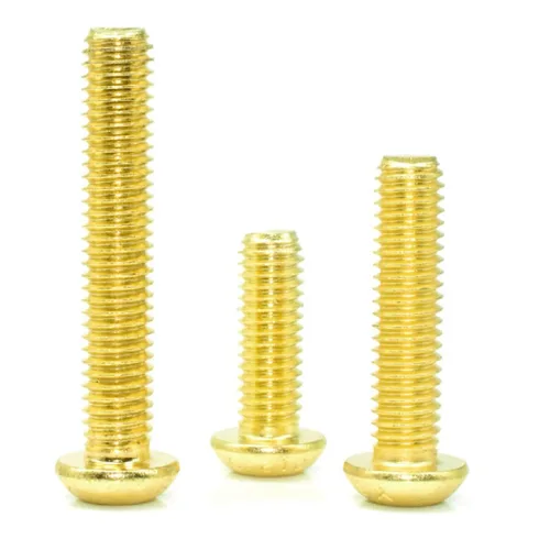 Vista 4 de 50pcs M3 12.9 Tornillos Allen Tornillo hexagonal Cabeza de botón Tornillos Tornillos hexagonales Oro (0.236 in)