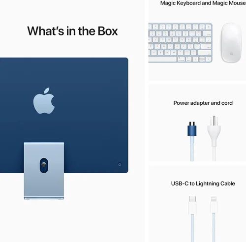 Vista 6 de Apple Computadora de escritorio todo en uno iMac 2021 con chip M1: CPU de 8 núcleos, GPU de 7 núcleos, pantalla Retina de 24 pulgadas, 8 GB de RAM