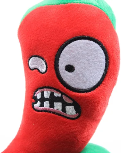 Vista 6 de Plantas de peluche de peluche, figuras de muñeca de peluche, regalo de cumpleaños para niños (pimienta roja)