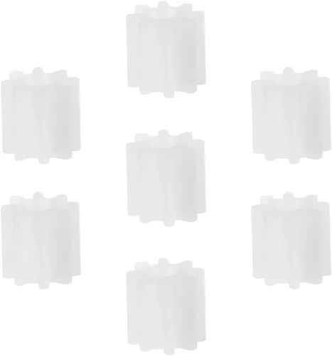 Vista 4 de Bettomshin 10 unids engranaje de plástico 082A 0.5 módulo polea eje de correa robot RC motor mano DIY piezas mecánicas kit blanco