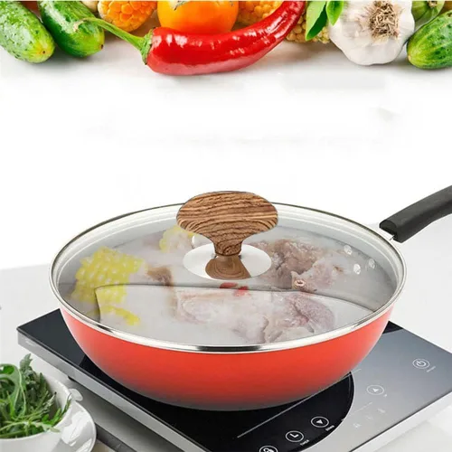 Vista 6 de Manijas de repuesto para ollas, perilla de repuesto de tapa de olla de madera y agarre de mango largo para diferentes tapas de sartén y olla
