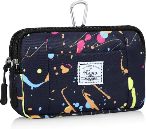 Vista 31 de KAMO Funda multiusos de lona horizontal para smartphone, funda para teléfono celular con asa para cinturón, bolsas de cinturón para mujeres, funda