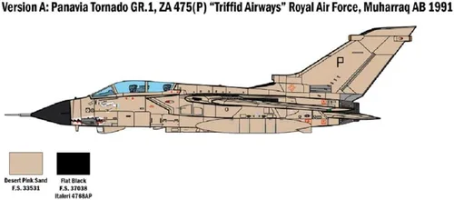 Vista 7 de Italeri 2783S-1:48 Tornado Size 1/IDS-Gulf War, Modelo, Unlackiert